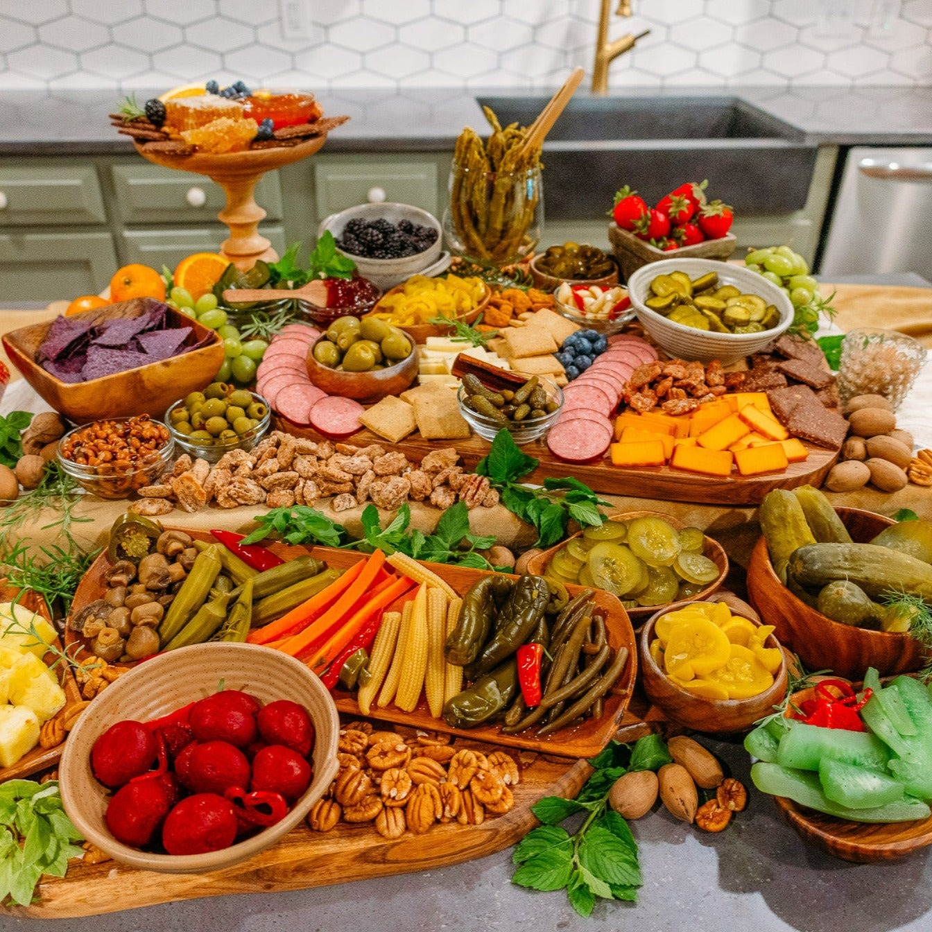 Ellis Bros. Pecans charcuterie graze board