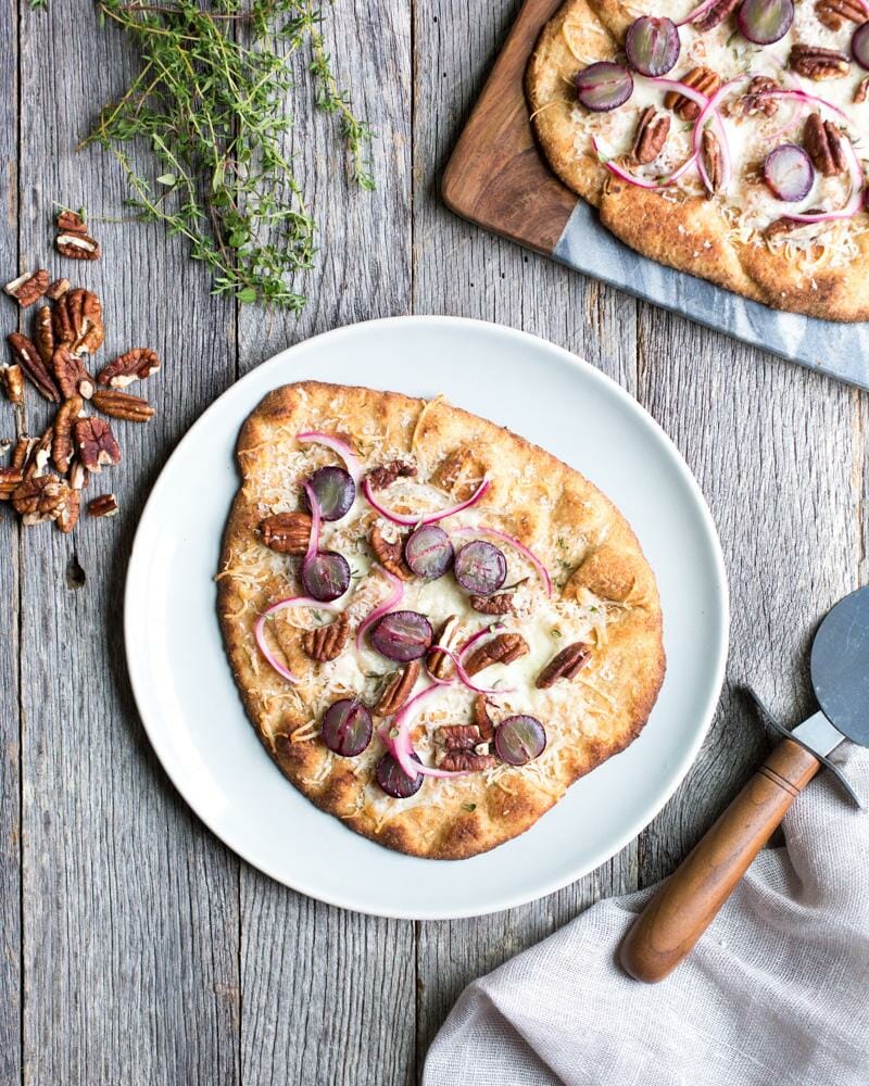 Pecan, Grape, and Pickled Onion Flatbread 🌱
